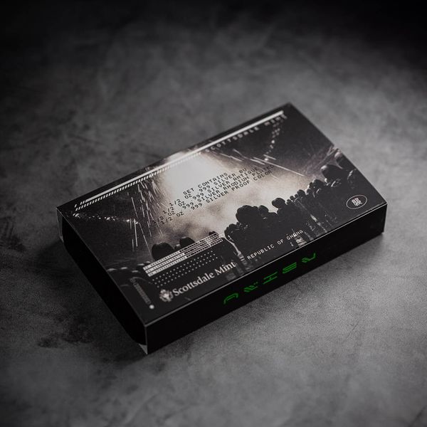 2023 Scottsdale Mint Ghana Alien Half Oz Silver 4 Coin Set Box 01