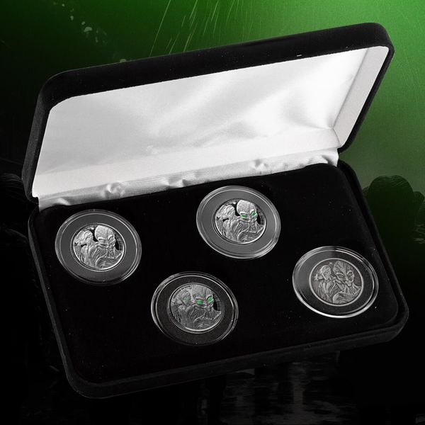2023 Scottsdale Mint Ghana Alien Half Oz Silver 4 Coin Set Box 07
