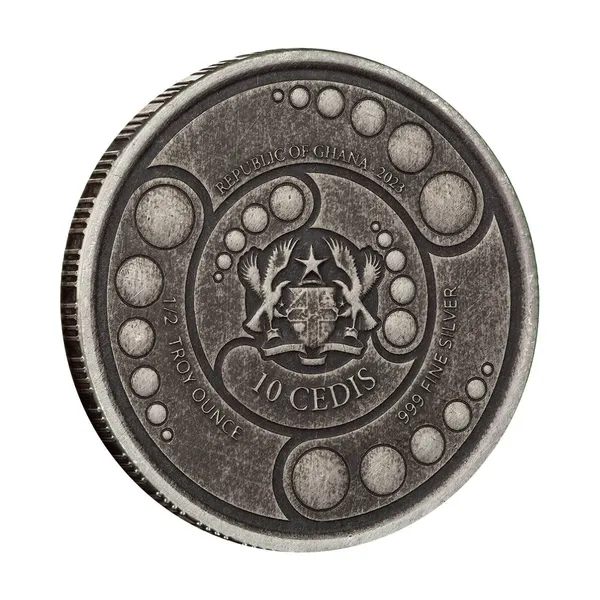 2023 Scottsdale Mint Ghana Alien Invasion Is Here Half Troy Ounce 999 Fine Silver Antique Finish Coin 01