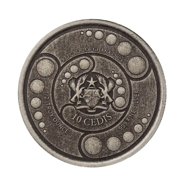 2023 Scottsdale Mint Ghana Alien Invasion Is Here Half Troy Ounce 999 Fine Silver Antique Finish Coin 02