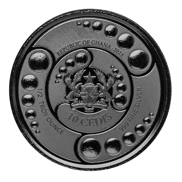 2023 Scottsdale Mint Ghana Alien Invasion Is Here One Half Troy Ounce 999 Fine Silver Proof Color With Rhodium Plating Coin 02