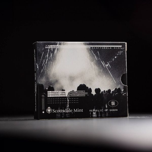 2023 Scottsdale Mint Ghana Alien Proof Color Box Back