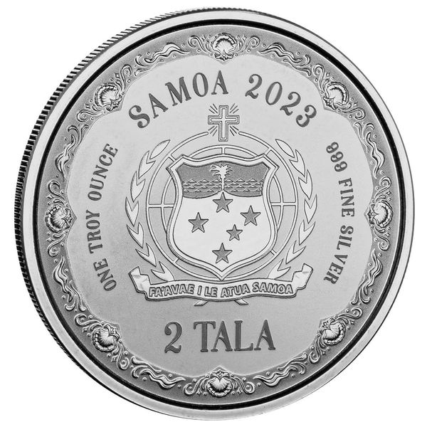 2023 Scottsdale Mint Samoa Mermaid & Daughter 1 Troy Ounce 999 Fine Silver Proof Like Coin 1