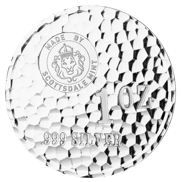 2024 Scottsdale Mint Tombstone Hammered 1 Troy Ounce 999 Silver Round 04