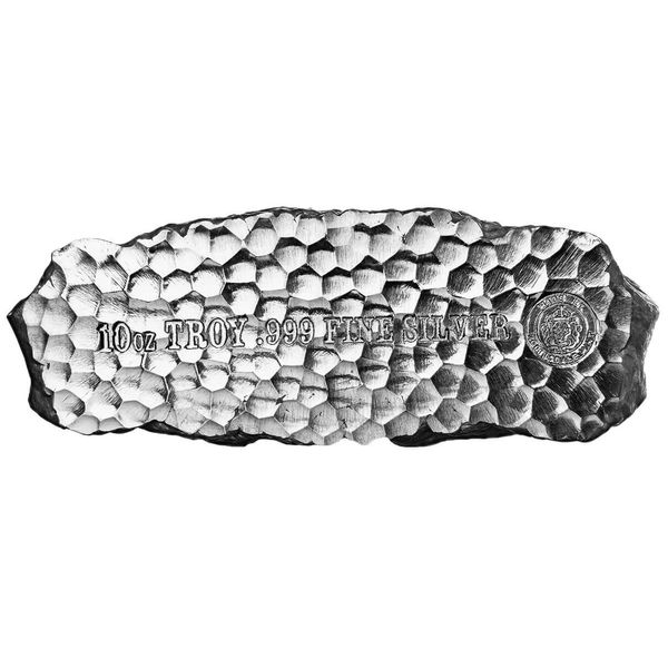2024 Scottsdale Mint Tombstone Hammered 10 Troy Ounce 999 Silver Bar 03
