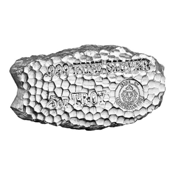 2024 Scottsdale Mint Tombstone Hammered 5 Troy Ounce 999 Silver Bar 02