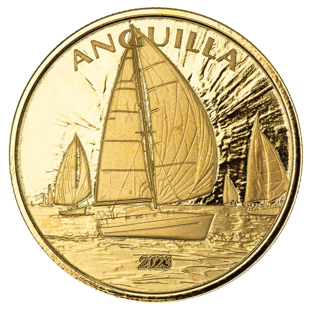 2023 Ec8 Anguilla Regatta 1 Troy Ounce 9999 Fine Gold Proof Like Coin 08