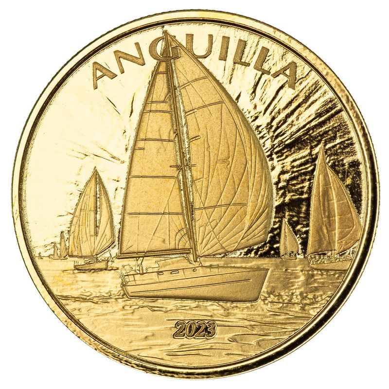 2023 Ec8 Anguilla Regatta 1 Troy Ounce 9999 Fine Gold Proof Like Coin 08