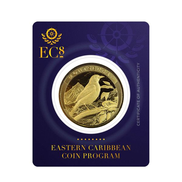 2023 Ec8 Montserrat Oriole Bird 1 Troy Ounce 9999 Fine Gold Proof Like Coin 01