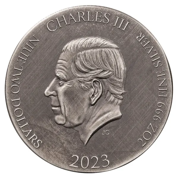 2023 Scottsdale Mint Niue Biblical Series Zechariahs Vision Of The Chariots 2 Troy Ounce 999 Fine Silver Antiqued Coin 14