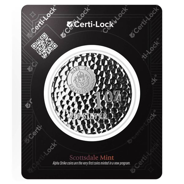 Tombstone Hammered 1 Oz Silver Round Alpha Strike