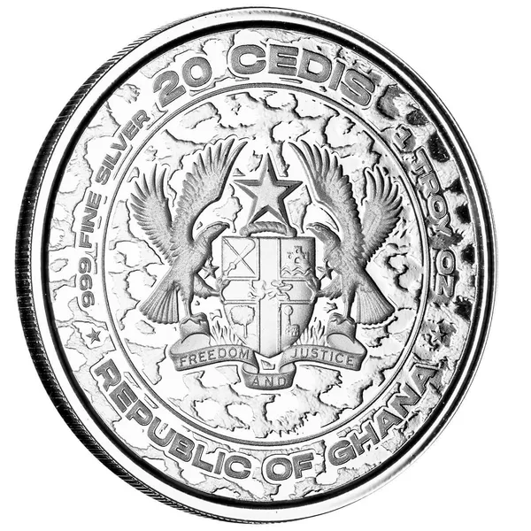 2023 Scottsdale Mint Ghana Leopard 1 Troy Ounce 999 Fine Silver Proof Like Coin 01