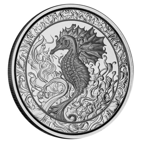 2023 Scottsdale Mint Seahorse 1 Troy Ounce 999 Fine Silver Proof Like Coin 03