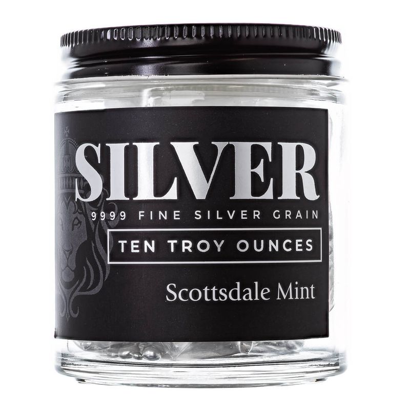 2024 Scottsdale Mint Pure Casting Silver 10 Troy Ounces 9999 Fine Silver Grain Shot 06