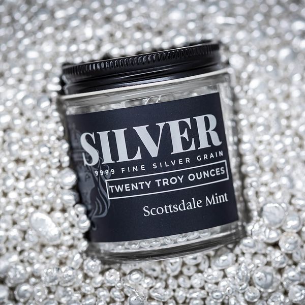 2024 Scottsdale Mint Pure Casting Silver 20 Troy Ounces 9999 Fine Silver Grain Shot 02