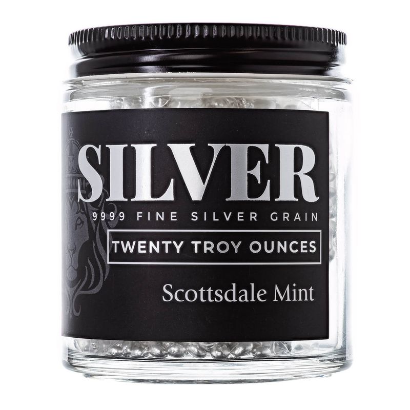 2024 Scottsdale Mint Pure Casting Silver 20 Troy Ounces 9999 Fine Silver Grain Shot 06