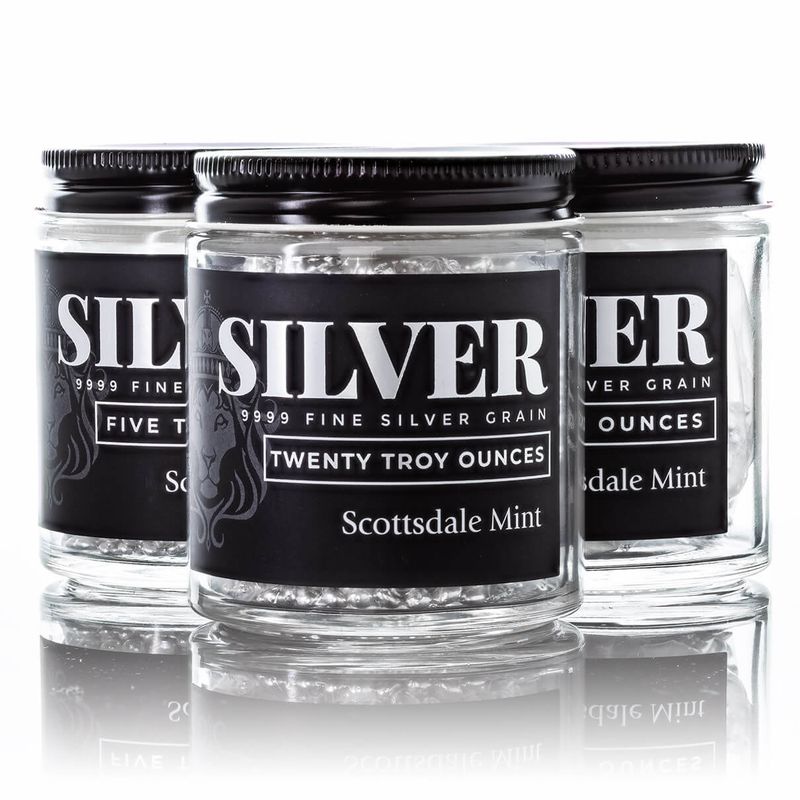 2024 Scottsdale Mint Pure Casting Silver 5 Troy Ounces 9999 Fine Silver Grain Shot 04
