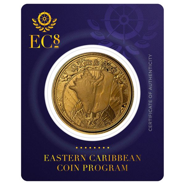 2023 Ec8 Scottsdale Mint St Kitts And Nevis Conch Shell 1 Troy Ounce 9999 Fine Gold Proof Like Coin 01