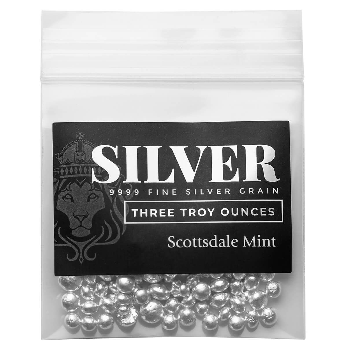 2024 Scottsdale Mint 3 Troy Ounce 9999 Fine Silver Casting Grain Shot Bag 07