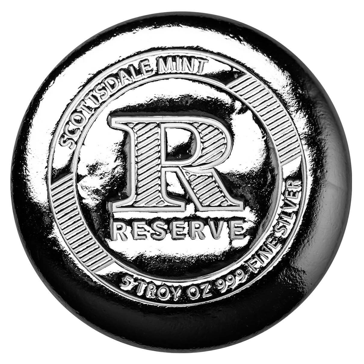 2024 Scottsdale Mint Reserve 5 Troy Ounce 999 Fine Silver Button 02