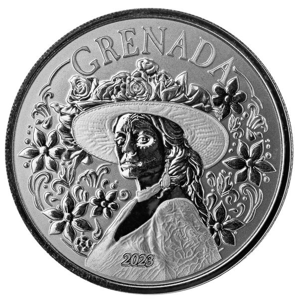 2023 Scottsdale Mint Ec8 Grenada La Diablesse 1 Troy Ounce 999 Fine Silver Proof Like Coin 07