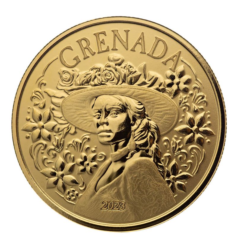 2023 Scottsdale Mint Ec8 Grenada La Diablesse 1 Troy Ounce 9999 Fine Gold Proof Like Coin 08