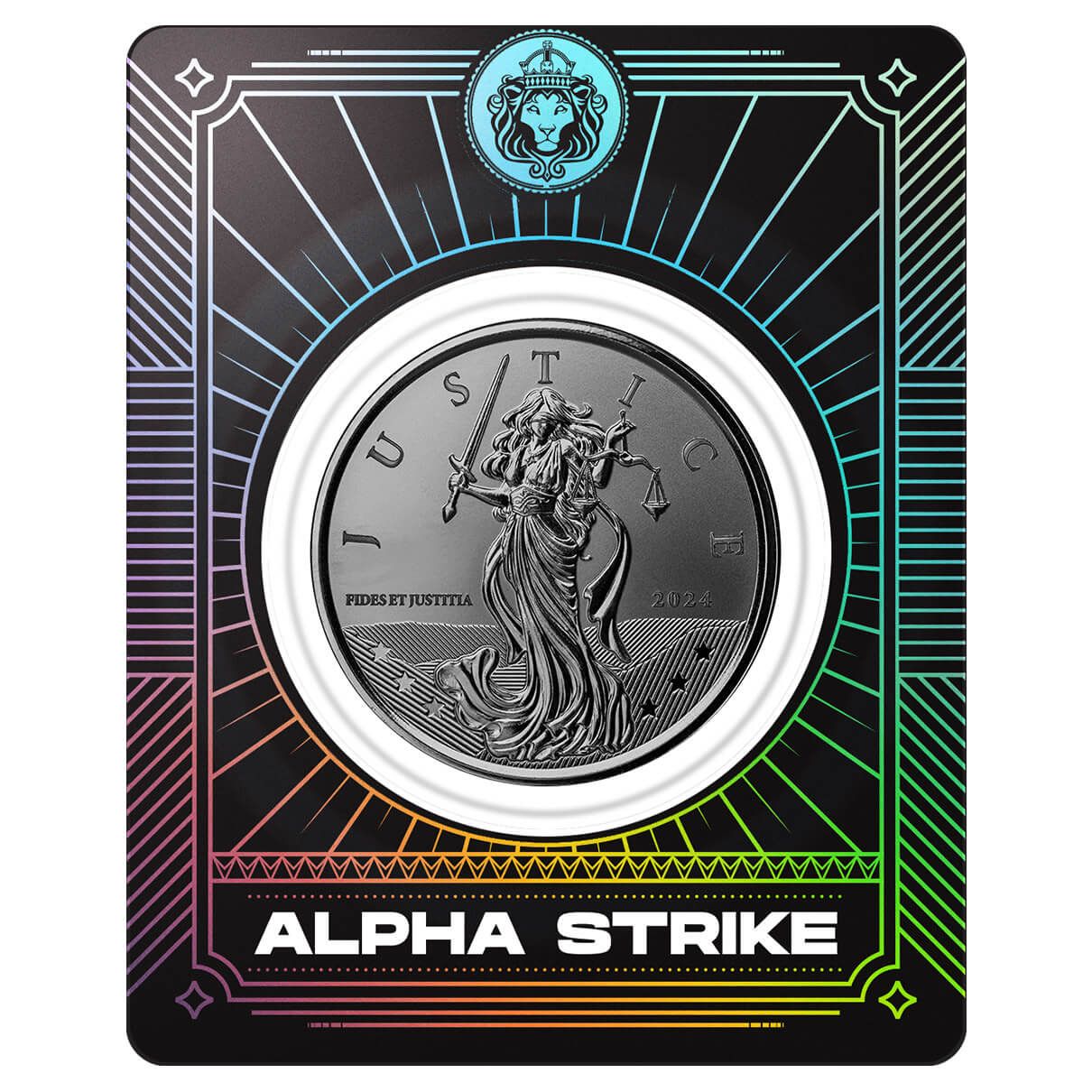 2024 Scottsdale Mint Gibraltar Lady Justice 1 Troy Ounce 999 Fine Silver Proof Like Coin 10 Alpha Strike