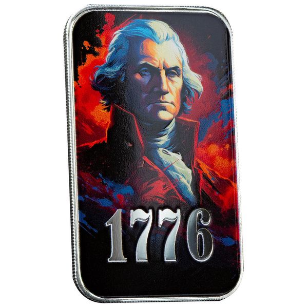 Scottsdale Mint 1776 Washington 1 Troy Oz 999 Silver Color Bar 05