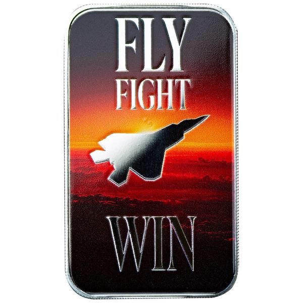 Scottsdale Mint Fly Fight Win Airforce 1 Troy Oz 999 Silver Color Bar 06
