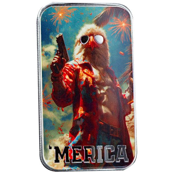 Scottsdale Mint Merica Eagle 1 Troy Oz 999 Silver Color Bar 05