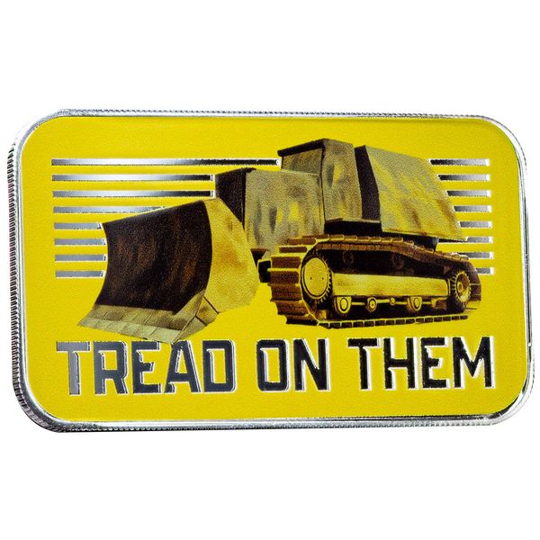 Scottsdale Mint Tread On Them Killdozer 1 Troy Oz 999 Silver Color Bar 05