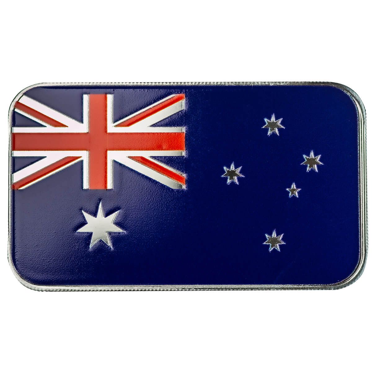 2024 Scottsdale Mint Australia National Country Flag 1 Troy Ounce 999 Fine Silver Color Bar 02