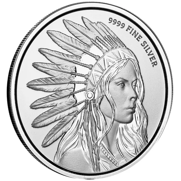 Scottsdale Buffalo Girl 1 Oz Silver Round