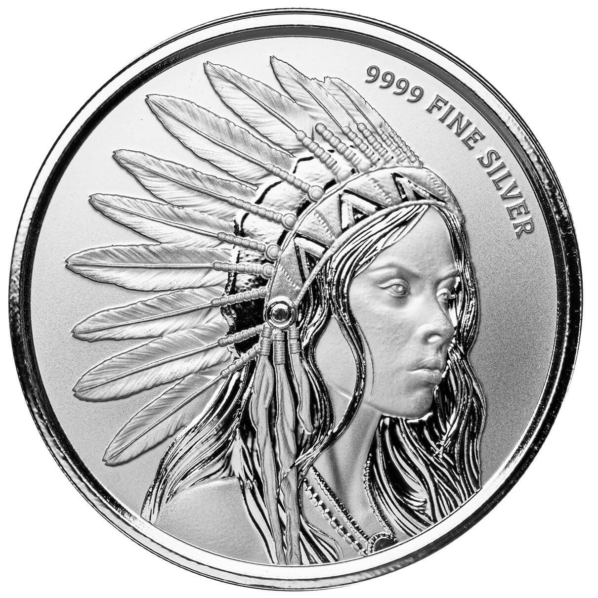 Scottsdale Buffalo Girl 1 Oz Silver Round