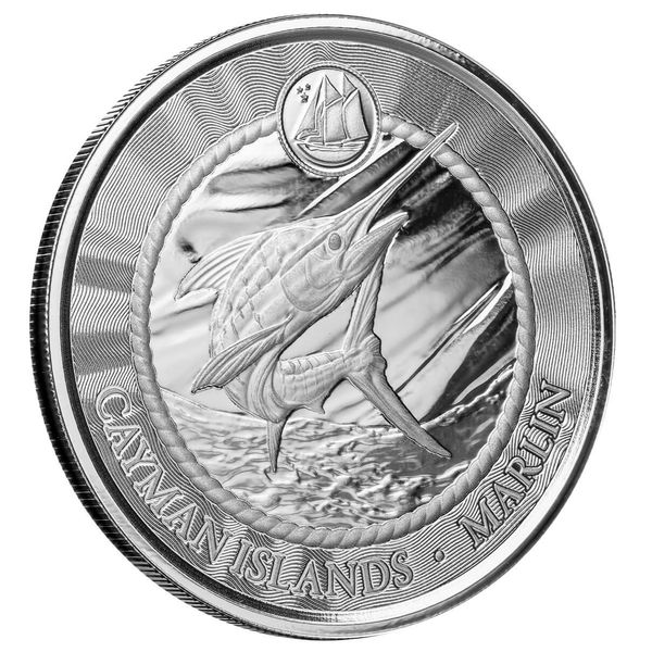 2024 Scottsdale Mint Cayman Islands Monetary Authority Blue Marlin 1 Troy Ounce 9999 Fine Silver Proof Like Legal Tender Coin 03
