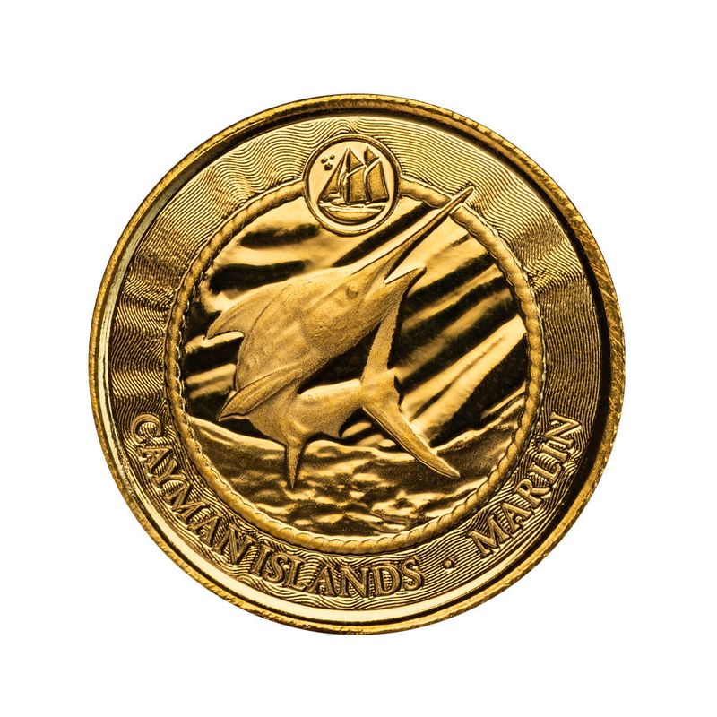 2024 Scottsdale Mint Cayman Islands Monetary Authority Blue Marlin Tenth Troy Ounce 9999 Fine Gold Proof Like Legal Tender Coin 04