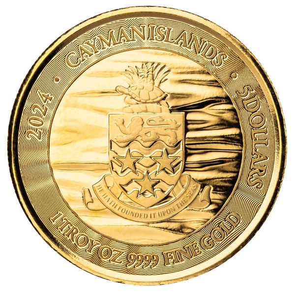 2024 Scottsdale Mint Cayman Islands Monetary Authority Loggerhead Turtle 1 Troy Ounce 9999 Fine Gold Proof Like Legal Tender Coin 02