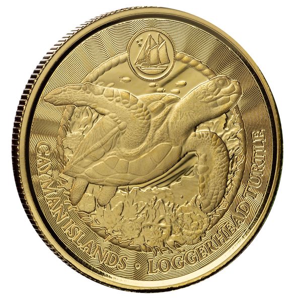 2024 Scottsdale Mint Cayman Islands Monetary Authority Loggerhead Turtle 1 Troy Ounce 9999 Fine Gold Proof Like Legal Tender Coin 03
