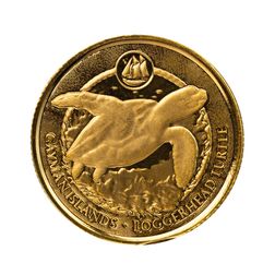 2024 Scottsdale Mint Cayman Islands Monetary Authority Loggerhead Turtle Tenth Troy Ounce 9999 Fine Gold Proof Like Legal Tender Coin 04