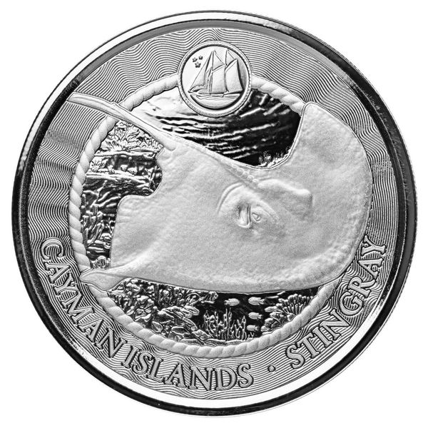 2024 Scottsdale Mint Cayman Islands Monetary Authority Stingray 1 Troy Ounce 9999 Fine Silver Proof Like Legal Tender Coin 02