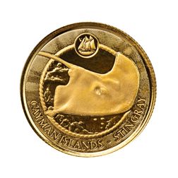2024 Scottsdale Mint Cayman Islands Monetary Authority Stingray Tenth Troy Ounce 9999 Fine Gold Proof Like Legal Tender Coin 04