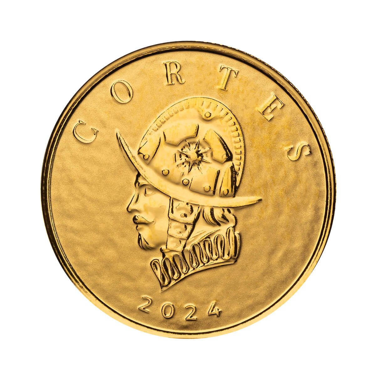 2024 Scottsdale Mint Liberia Commander Series Hernan Cortes Tenth Troy Ounce 9999 Fine Gold Proof Like Legal Tender Coin 04