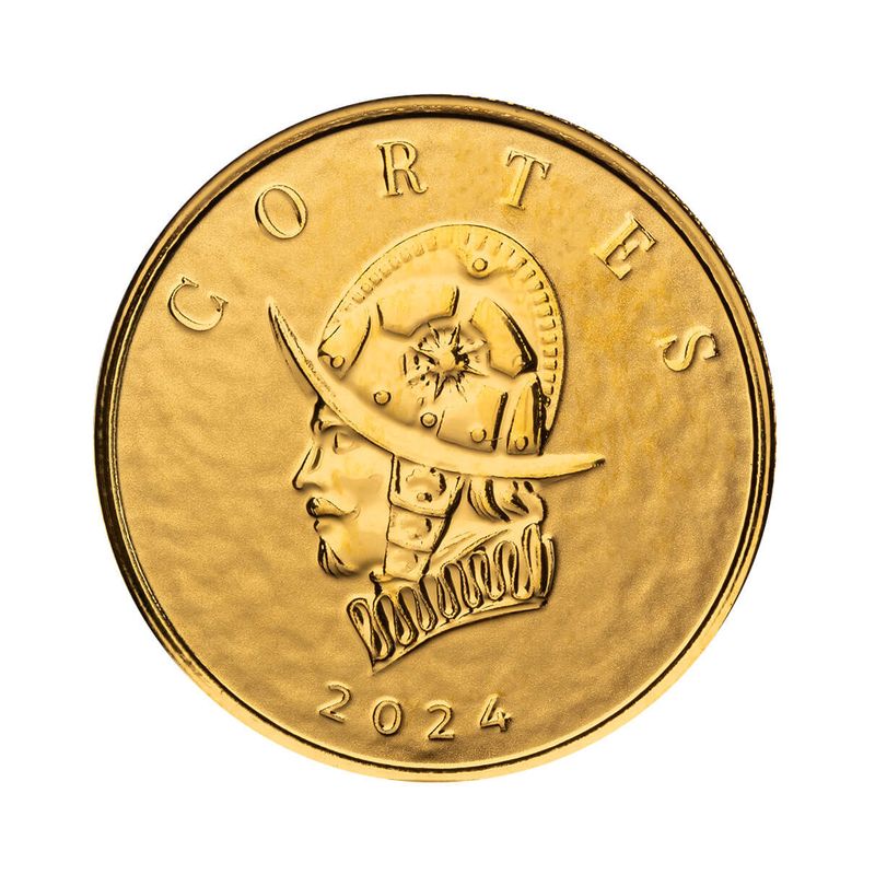 2024 Scottsdale Mint Liberia Commander Series Hernan Cortes Tenth Troy Ounce 9999 Fine Gold Proof Like Legal Tender Coin 04