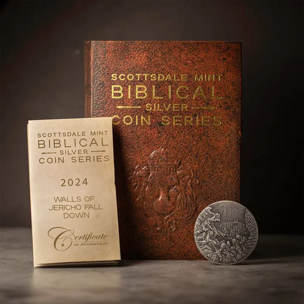 2024 Biblical Series | Walls Of Jericho 2 Oz Silver Antique Coin