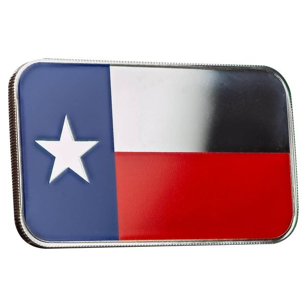 2024 Scottsdale Mint Texas State Usa Flag 1 Troy Ounce 999 Fine Silver Color Bar 01