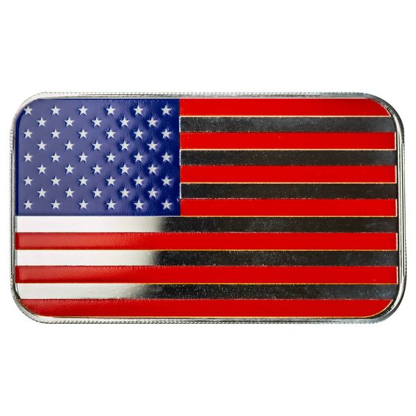 2024 Scottsdale Mint United States Of America National Country Flag 1 Troy Ounce 999 Fine Silver Color Bar 01