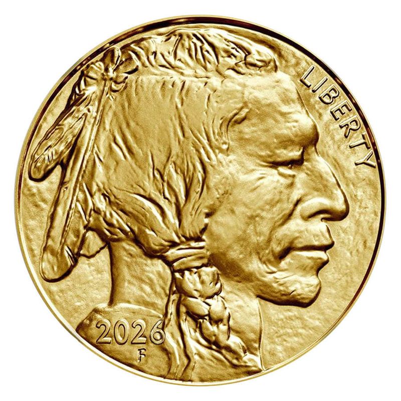 2026 United States Of America Mint Buffalo And Indian 1 Troy Ounce 9999 Fine Gold Legal Tender 50 Dollar Coin 02