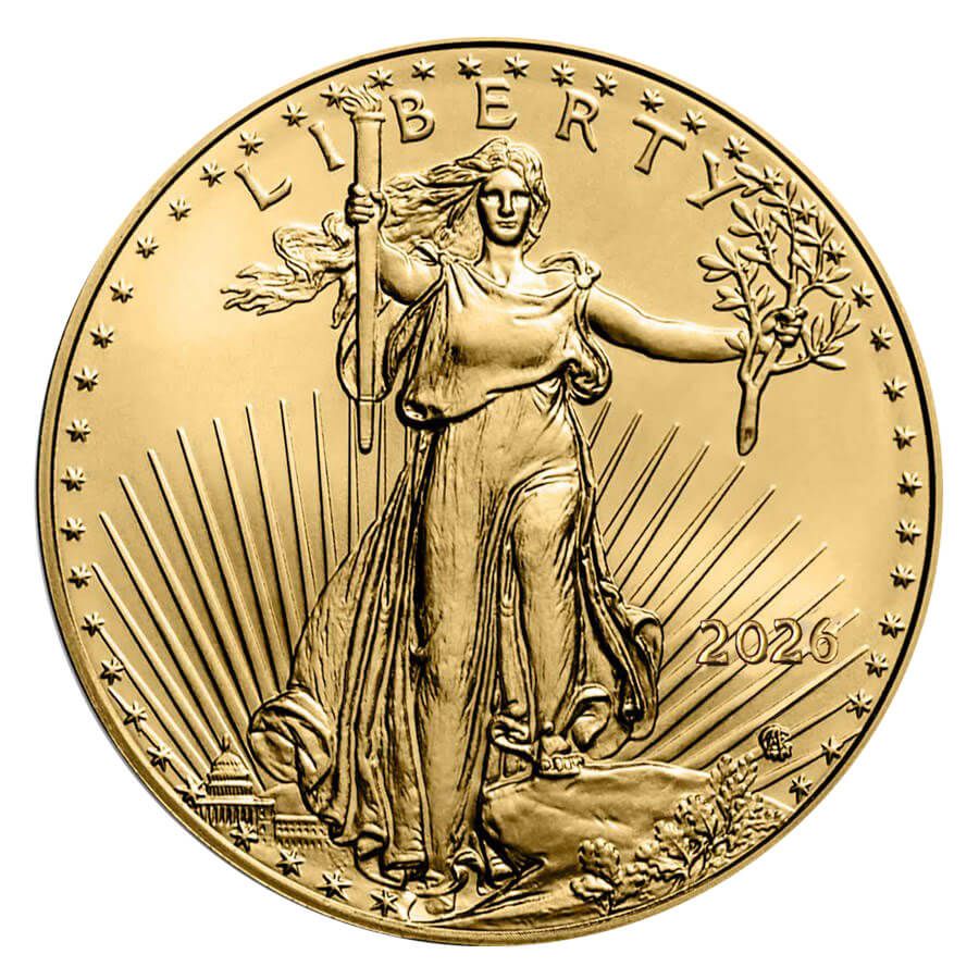 2026 United States Of America Mint Eagle And Walking Liberty 1 Troy Ounce 9167 Fine Gold Legal Tender 50 Dollar Coin 02