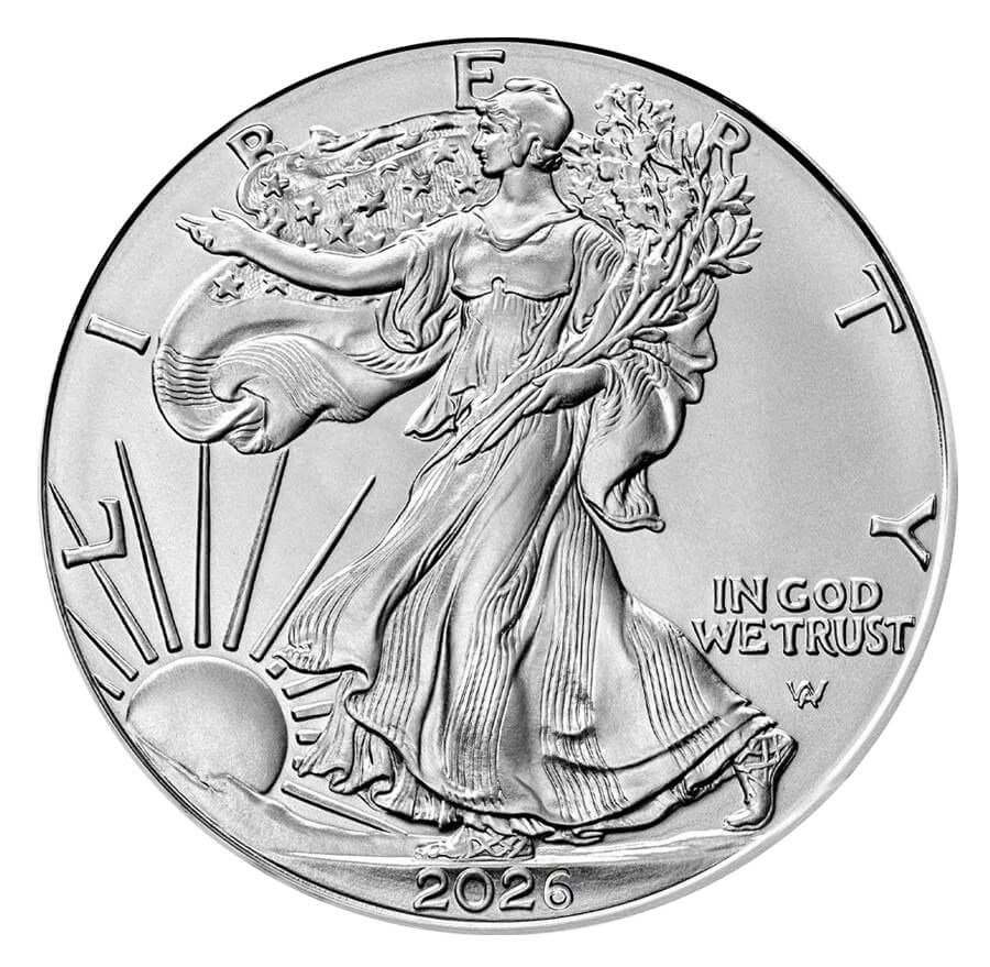 2026 United States Of America Mint Eagle And Walking Liberty 1 Troy Ounce 999 Fine Silver Legal Tender 1 Dollar Coin 02