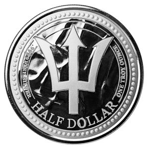 2024 Scottsdale Mint Barbados Trident 1 Troy Ounce 9999 Fine Silver Proof Like Coin 04